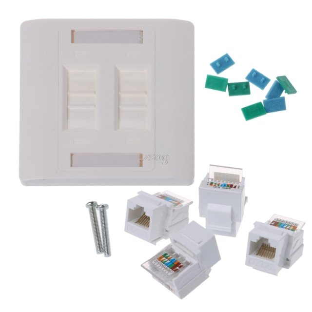 Wall Plate 4 Ports CAT5e/CAT6 RJ45 Network 86mm Standard Wal - 图3