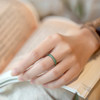 Natural jade bean seed ring for male and female couples