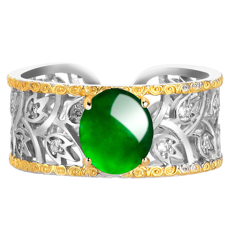 Cuiyingfu natural jade sun green ice species