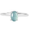 Cui Ying Fu S925 silver inlaid emerald blue water ring