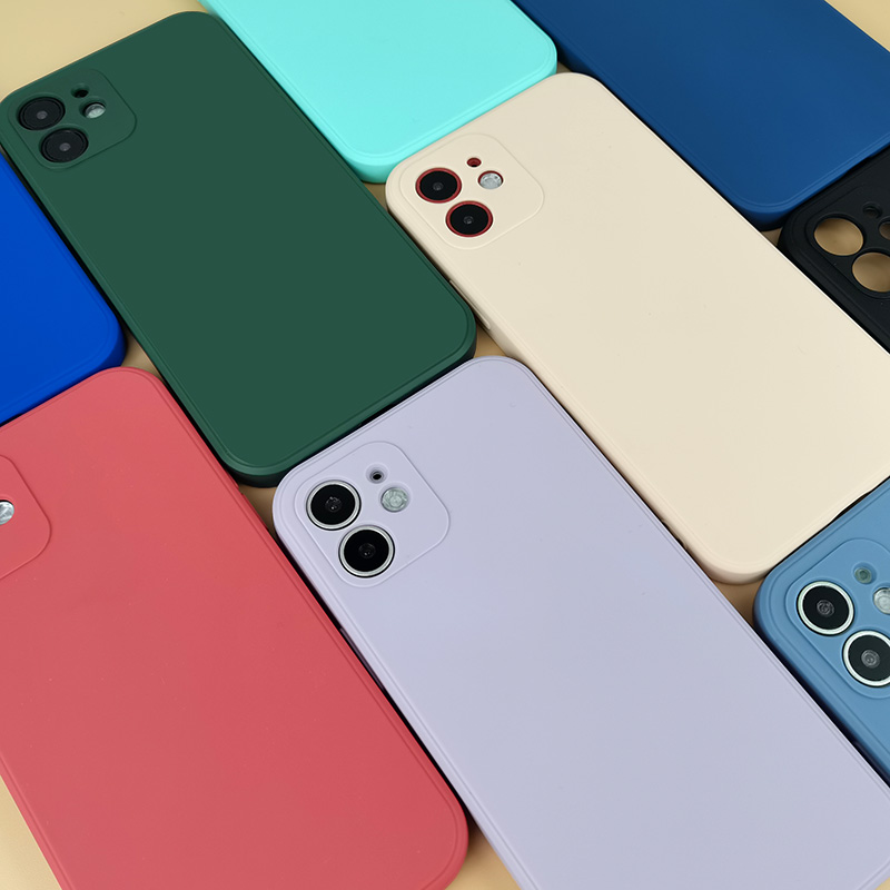 iphone11手机壳苹果13液态硅胶套适用于苹果X简约iphone7防摔iphone11pro直边硅胶iphone12promax亲肤质感壳_3C数码配件