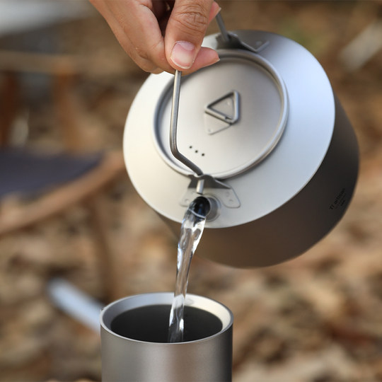 Titanium craftsman outdoor pure titanium water boiling teapot