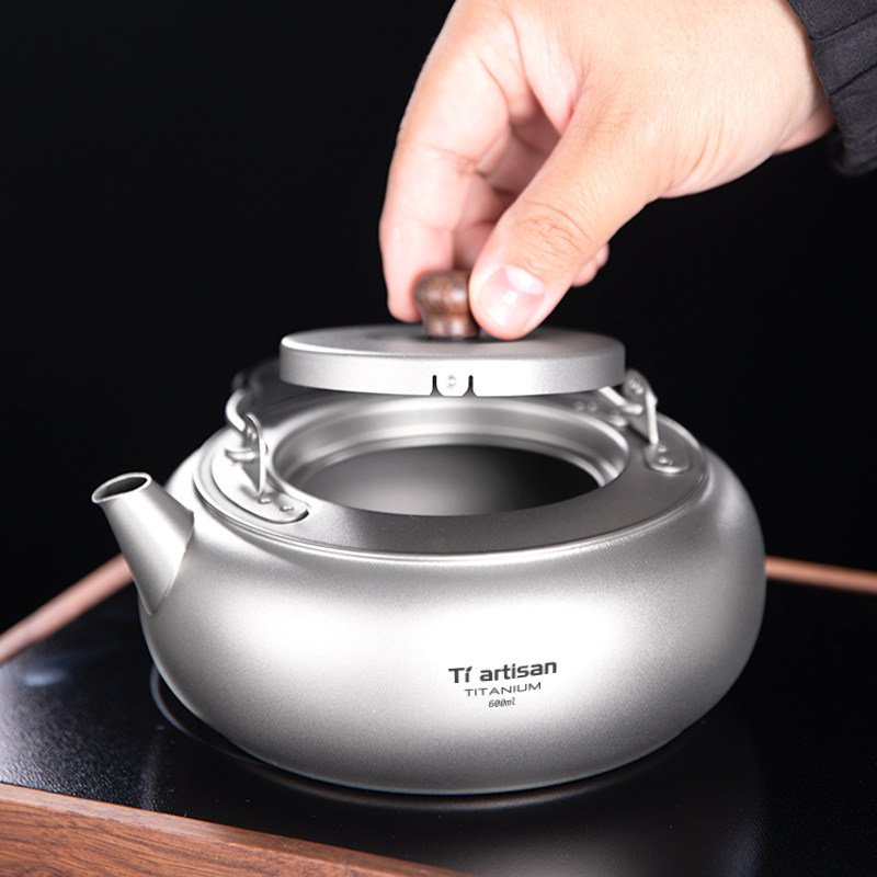 钛工匠纯钛烧水煮茶壶户外露营圆水壶电磁炉电陶炉泡茶专用钛茶具,淘宝优惠券,粉丝福利购,淘宝优惠卷