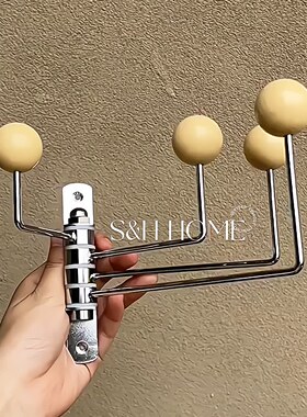 卧室挂钩客厅ins高级多功能墙面感古风收纳铁艺中玄关衣帽架装饰