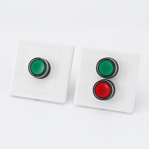 按钮开关控制面板盒墙壁暗装电梯风机启停加厚塑料户外防水款86型 - 图2