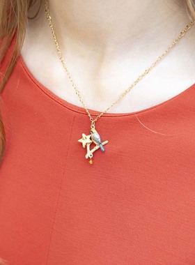 Palnartpoc原创伯劳鸟童趣项链