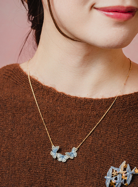 Palnartpoc日本手作蝴蝶项链