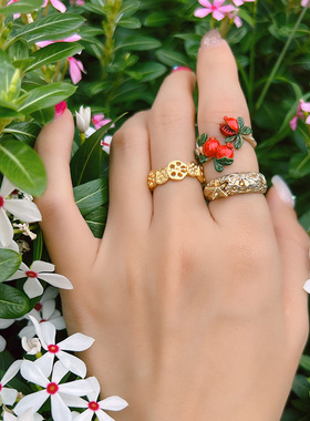 Palnartpoc月亮陨石原创戒指