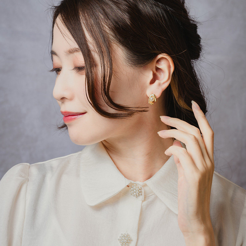 Palnart poc珍珠手掌气质名媛小众设计感高级冷淡风夸张洋气耳环,淘宝优惠券,粉丝福利购,淘宝优惠卷