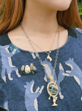 Palnartpoc可转的浑天仪项链