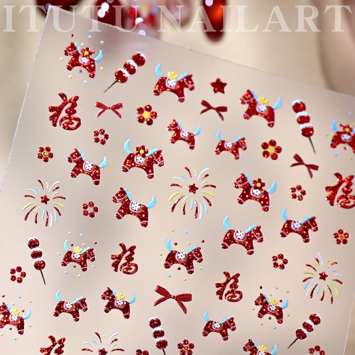 马年儿童指甲贴女孩美甲贴纸高颜值宝宝美甲贴防水持久穿戴甲2026年新款女童自粘可撕幼儿园小孩指甲装饰贴纸,淘宝优惠券,粉丝福利购,淘宝优惠卷