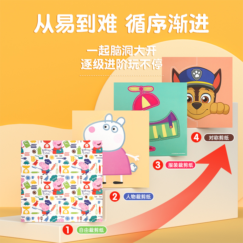 儿童剪纸专注力训练手工DIY折纸宝宝3岁入门简单线稿图案底稿彩纸幼儿园小学生趣味小孩益智玩具动物手工纸 - 图1