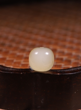 9mm天然和田玉圆珠散珠DIY配件