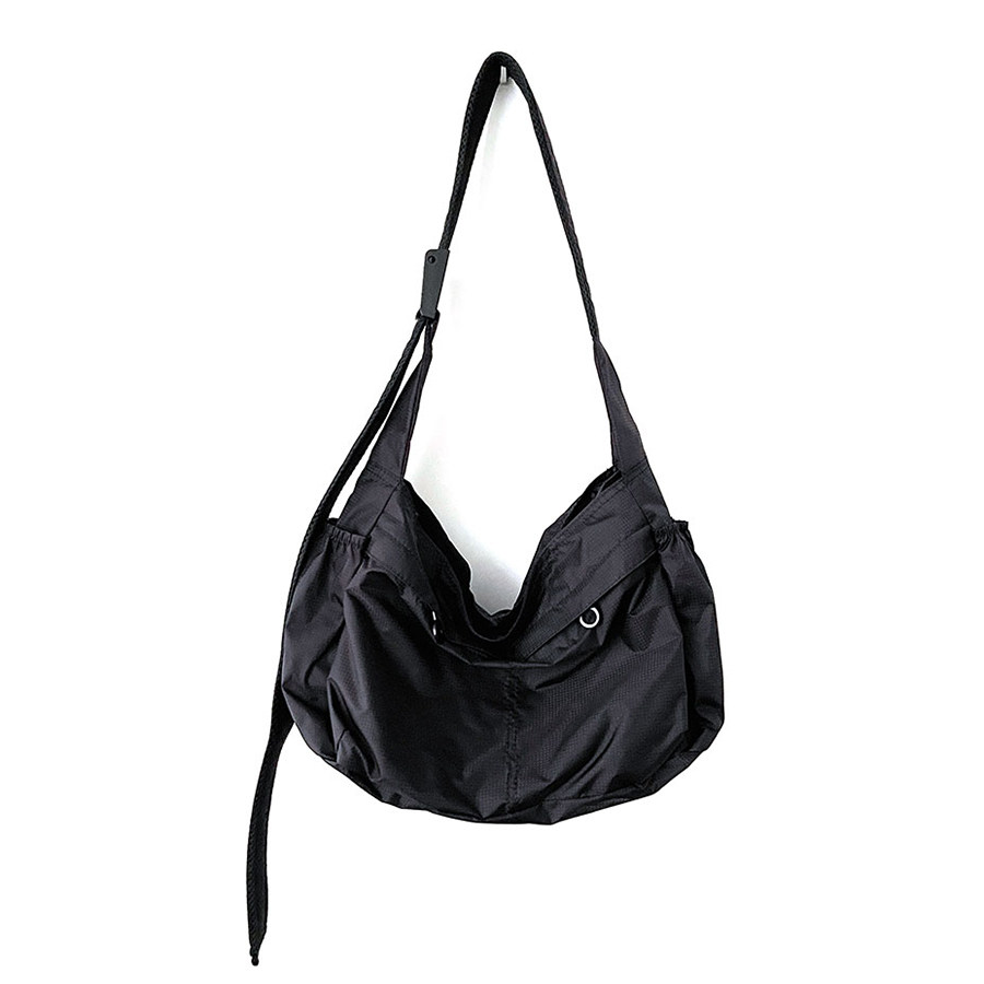 URUM Waterproof Nylon Dumpling Bag Men's and Women's Crossbody Bag Simple Commuting Sports Style Large Capacity Shoulder Tote Bag
