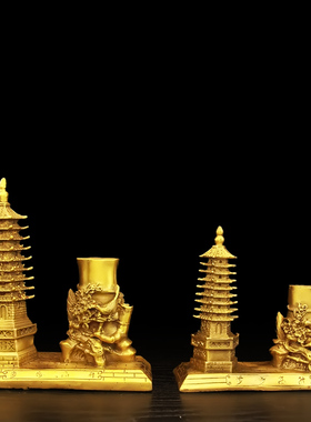 醉芒黄铜祝福摆件客厅书房办公室