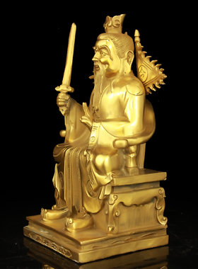 醉芒黄铜材质摆件中式客厅大号