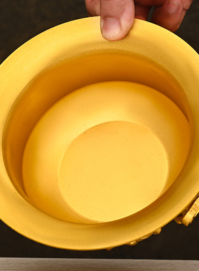 五路财神聚宝盆醉芒黄铜家居摆件