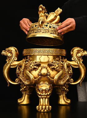 黄铜材质摆件中式客厅