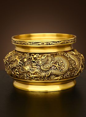 醉芒纯黄铜上香仿古香薰炉室内