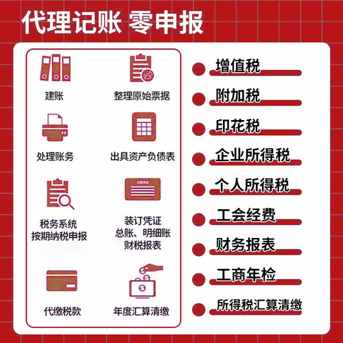 电商财税电商报税涉税全国零申报公司个体户0申报服务代理记账 - 图1