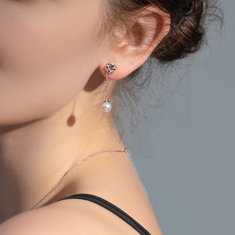 BEAUFINA百分娜巴厘旧梦系列akoya海水珍珠耳钉18K白金耳线耳饰,淘宝优惠券,粉丝福利购,淘宝优惠卷