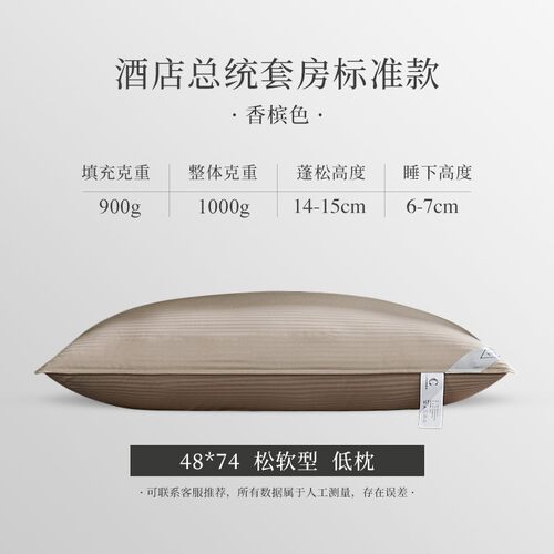 careseen康尔馨希尔顿枕头酒店抗菌枕芯护颈椎可水洗女家用低软枕 - 图1