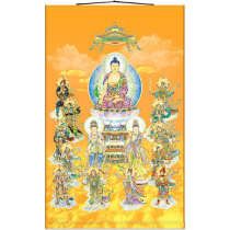 Oriental Sant Pharmacist Buddha as a portrait twelve Pharmacist Fork God to hang the daylight Moonlight BodhisattBodhisattBodhisattva