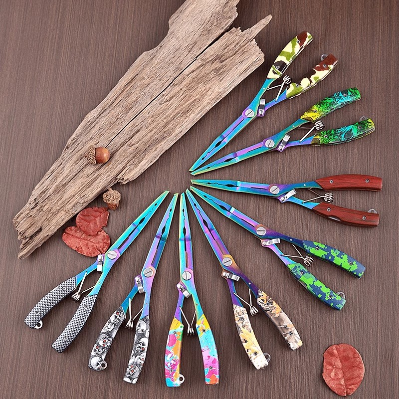 加长路亚钳直嘴鹰嘴摘钩钳多功能钓鱼专用剪刀深喉取钩路亚钳