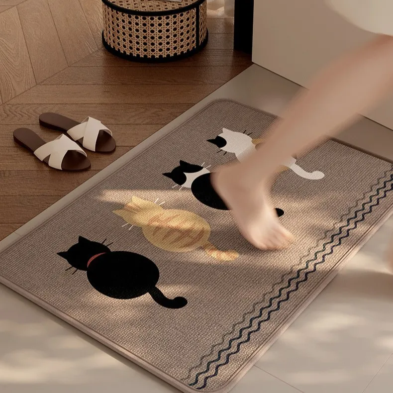 浴室亚麻地垫卫生间吸水防滑免洗防水垫子耐脏吸水垫门垫浴室垫,淘宝优惠券,粉丝福利购,淘宝优惠卷