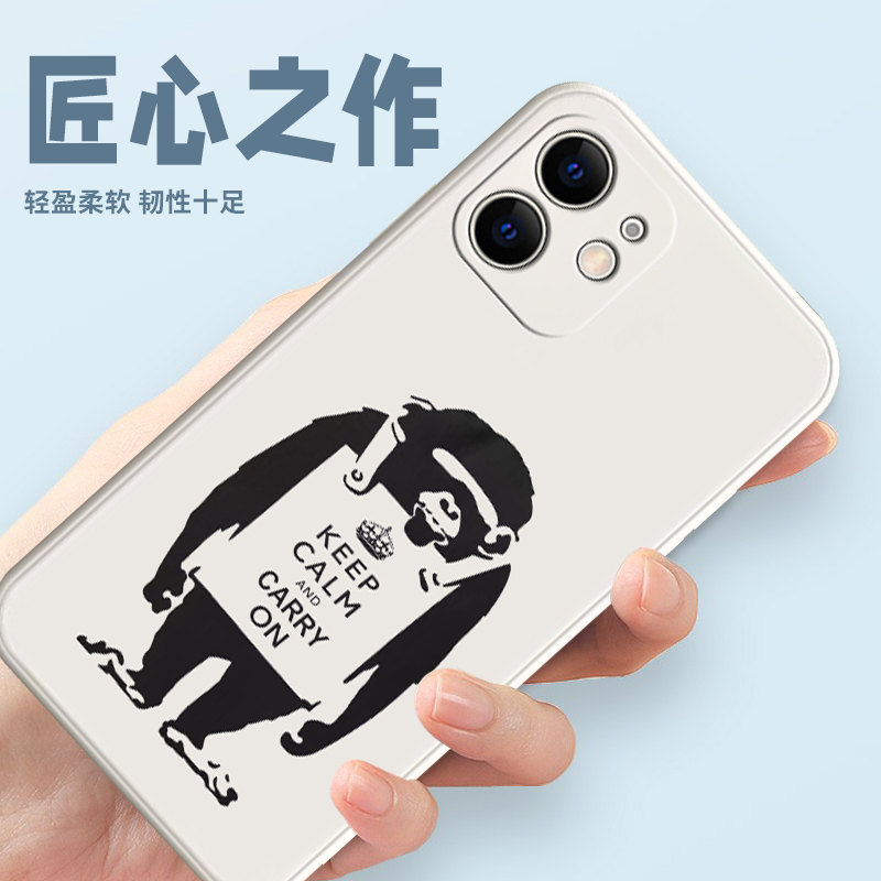 班克斯手机壳Banksy班克西苹果15iPhone14涂鸦13promax艺术11女孩vivo华为oppo小米iQOO红米适用i小众高级感x - 图0