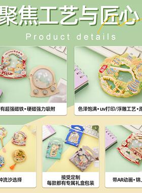 金属流沙冰箱贴城市地标北京成都