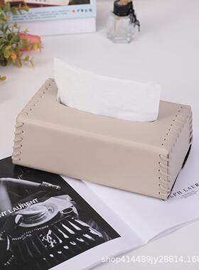 罗马编织纸巾盒皮革创意家用餐巾