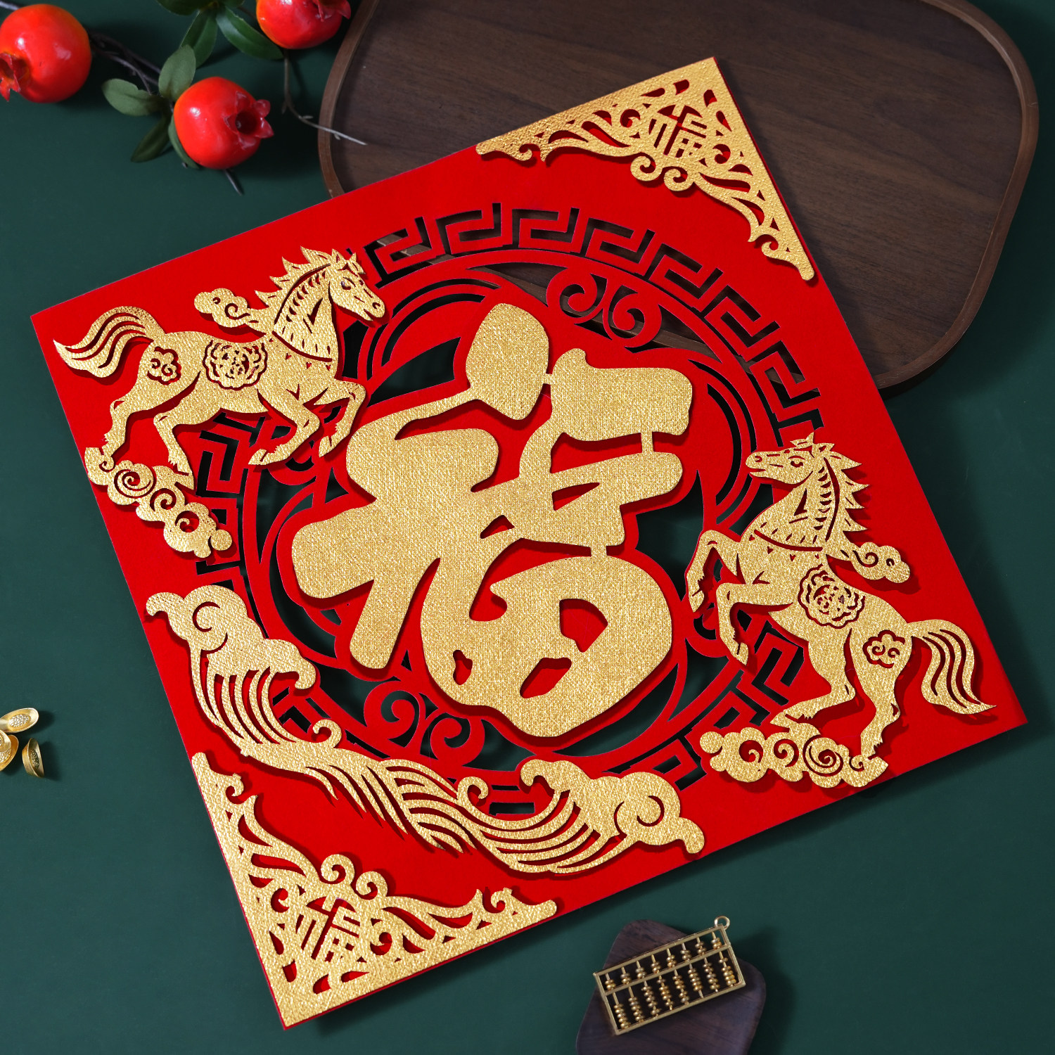 2026年立体福字植绒布贴门贴门幅新年新居布置入户门挂件春节装饰,淘宝优惠券,粉丝福利购,淘宝优惠卷