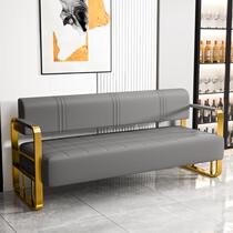 Barber Shop Beauty Hair Salon Waiting Chair Beauty Clothing Shop Rest Area Stainless Steel Gilded Sofa and other waiting area strip chair