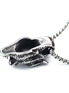 2025亚马逊饰品 热卖龙头霸气不锈钢饰品男士项链复古时尚