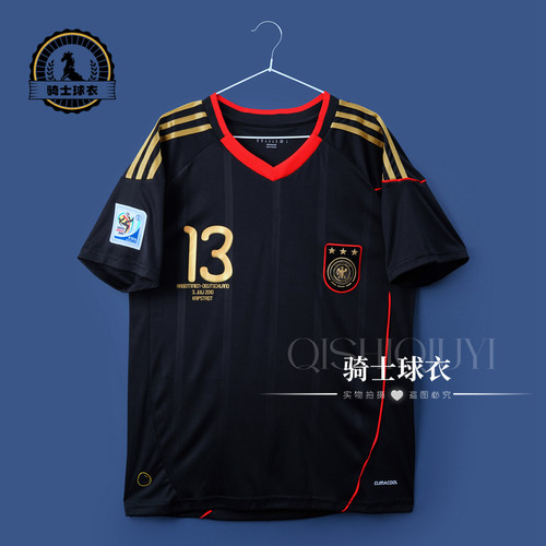 2010德国复古球衣黑金版穆勒克洛泽足球服 MULLER SOCCER JERSEY - 图0