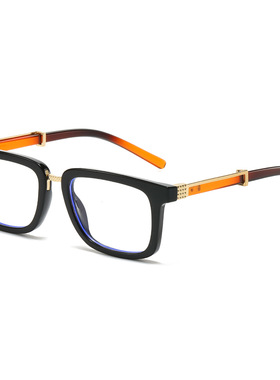 日本topwhit防蓝光欧美复古蒸汽朋克风男ins方框墨镜男潮shades