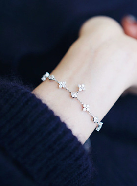 英国设计师topwhit《十四行诗 》s925银四叶草手链首饰礼物高级感