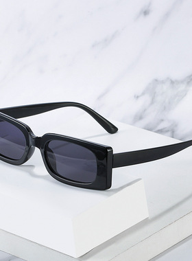 日本topwhit新款小方框太阳镜男女墨镜潮流复古ins街拍眼镜