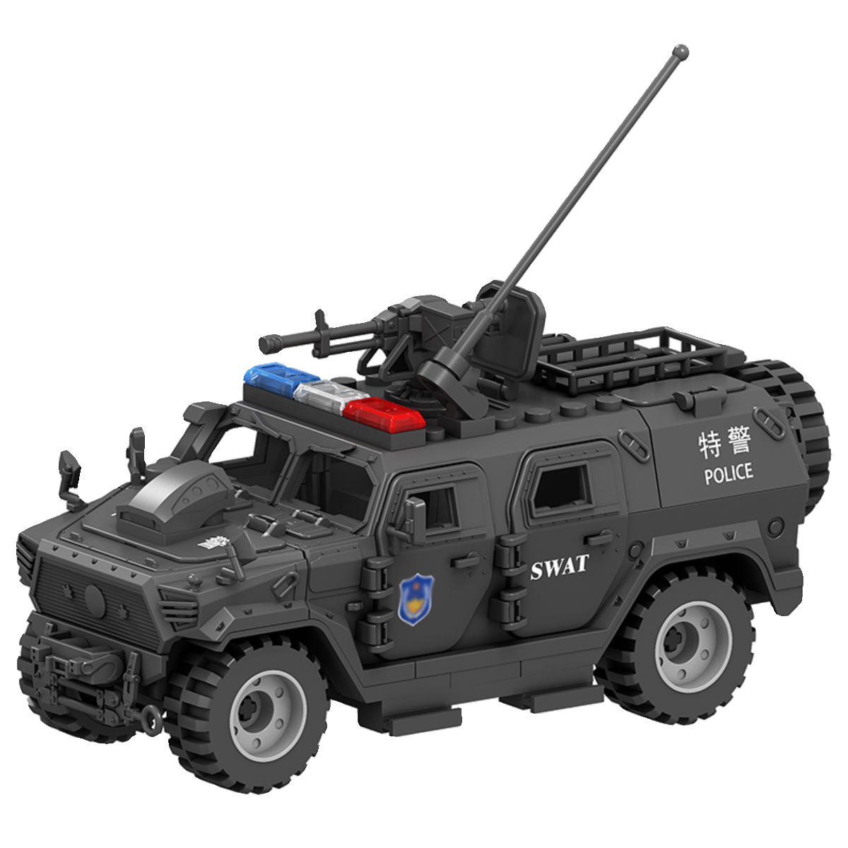 兼容拼装猛士装甲车积木军事警察小人仔儿童男组装男孩子玩具 - 图3
