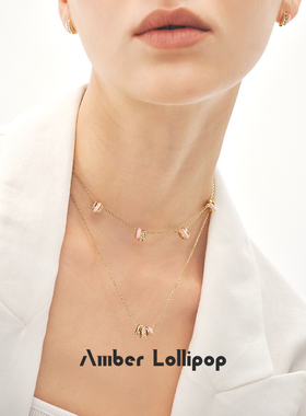 AmberLollipop贝母吊坠项链