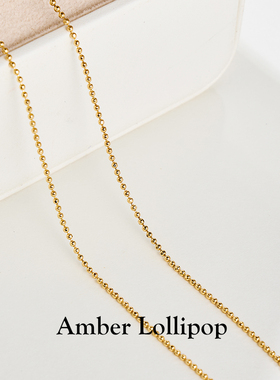 安铂洛利铜镀14k金锁骨链