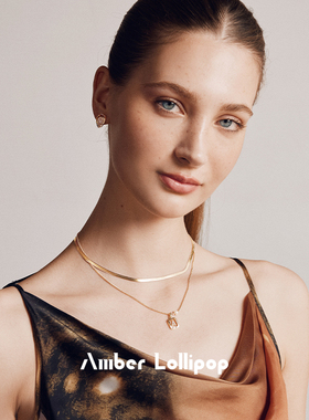 安铂洛利字母吊坠项链女