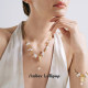 Amber Loli Freshwater Pearl Petal Necklace for Women