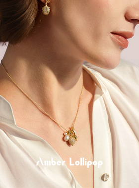 安铂洛利珍珠吊坠项链