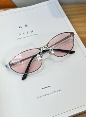 小红书达人街拍Y2K辣妹墨镜女感美式复古金属猫眼太阳眼镜潮