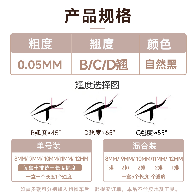 四叶草睫毛嫁接软毛0.05三叶草y型yy睫毛4D超软不散根美睫店专用-图2