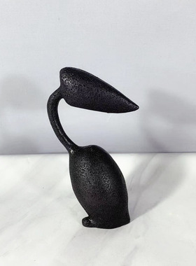 现代简约新品风黑色砂岩抽象蚂蚁人摆件酒店样板间软装饰品摆设