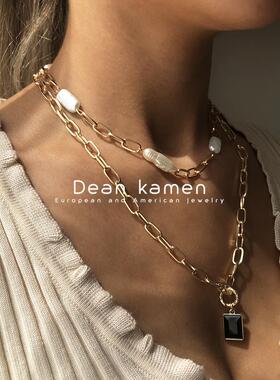 European punk metal Choker clavicle chain women necklace项链
