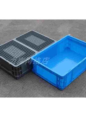 EU600*400*175物流箱长方形周转筐灰色胶框46168胶箱550*350*170